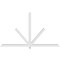 Ekena Millwork Kennewick Architectural Grade PVC Gable Bracket, 108"W x 63"H x 4"D x 4"F, 14/12 Pitch GBP108X63X0404KEN00 - alternate 3